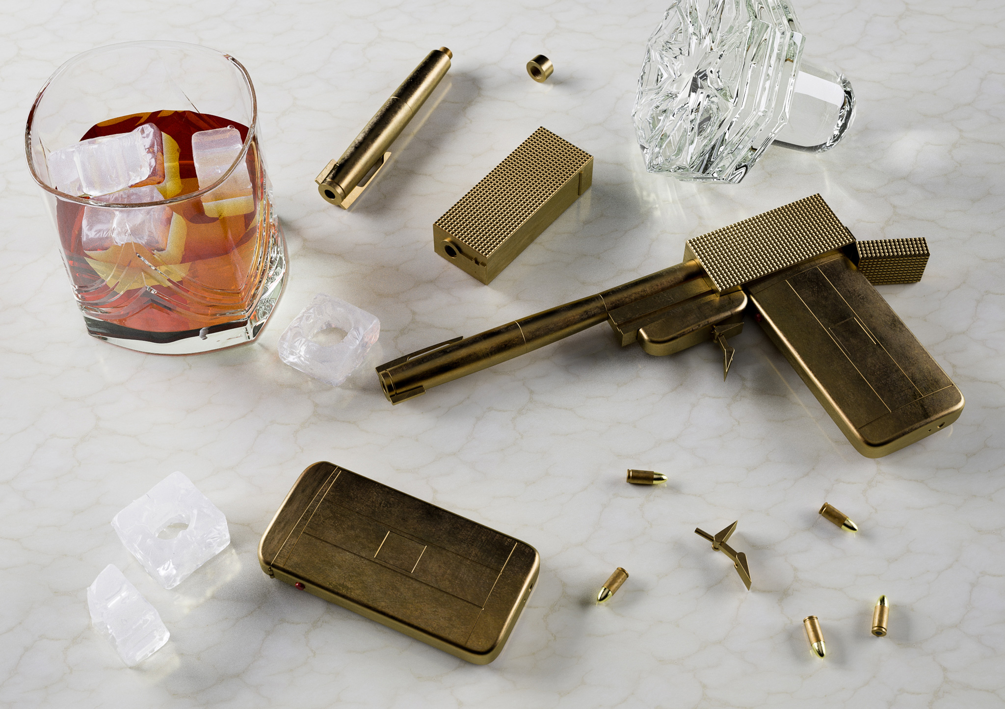 The Golden gun from the Man with the golden gun